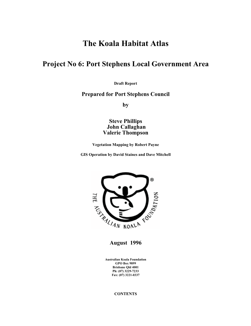 The Koala Habitat Atlas