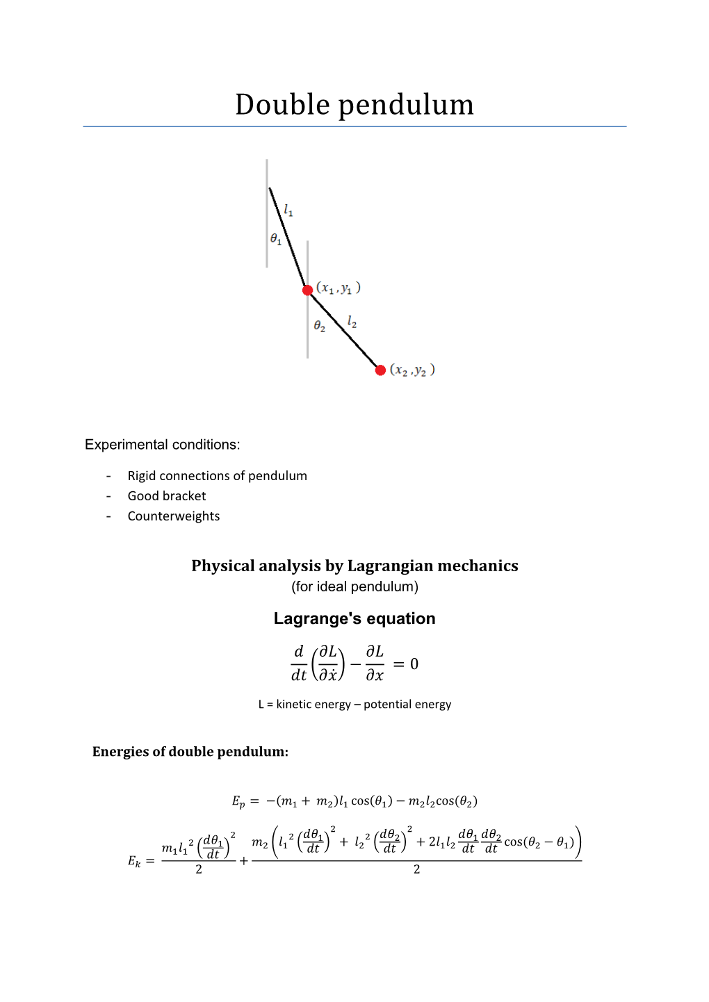 Double Pendulum