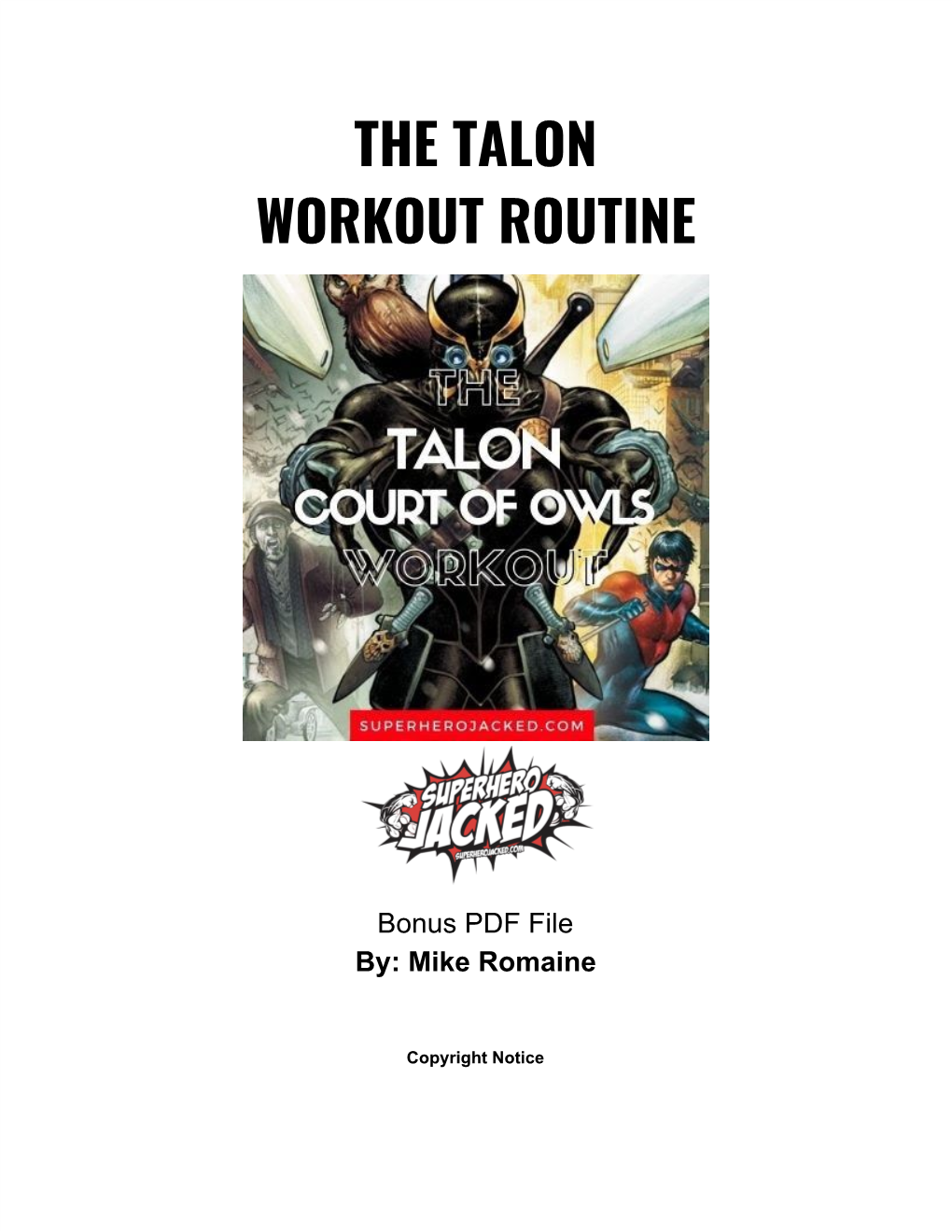 The Talon Workout Routine