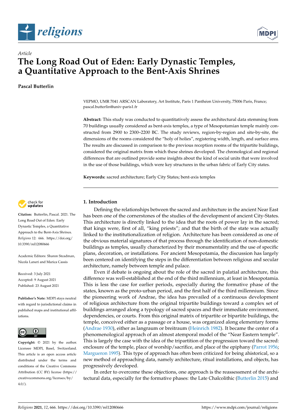 Early Dynastic Temples, a Quantitative Approach to the Bent-Axis Shrines