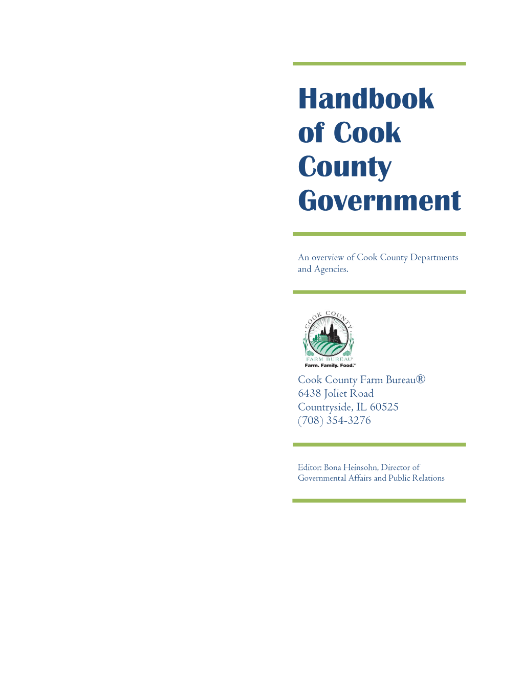 Handbook of Cook County Government