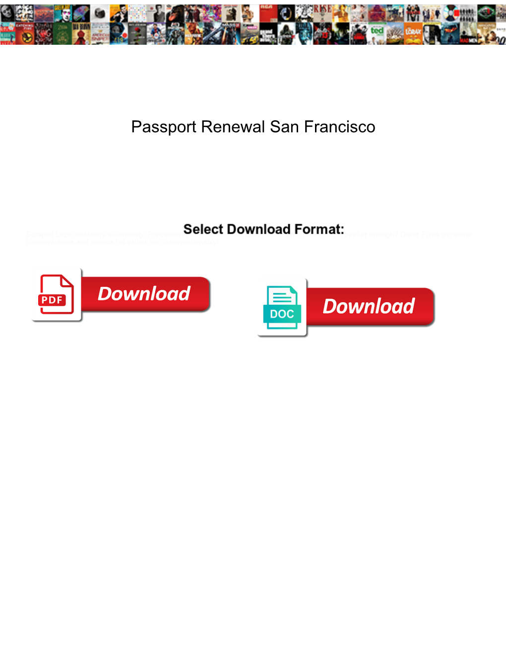 Passport Renewal San Francisco