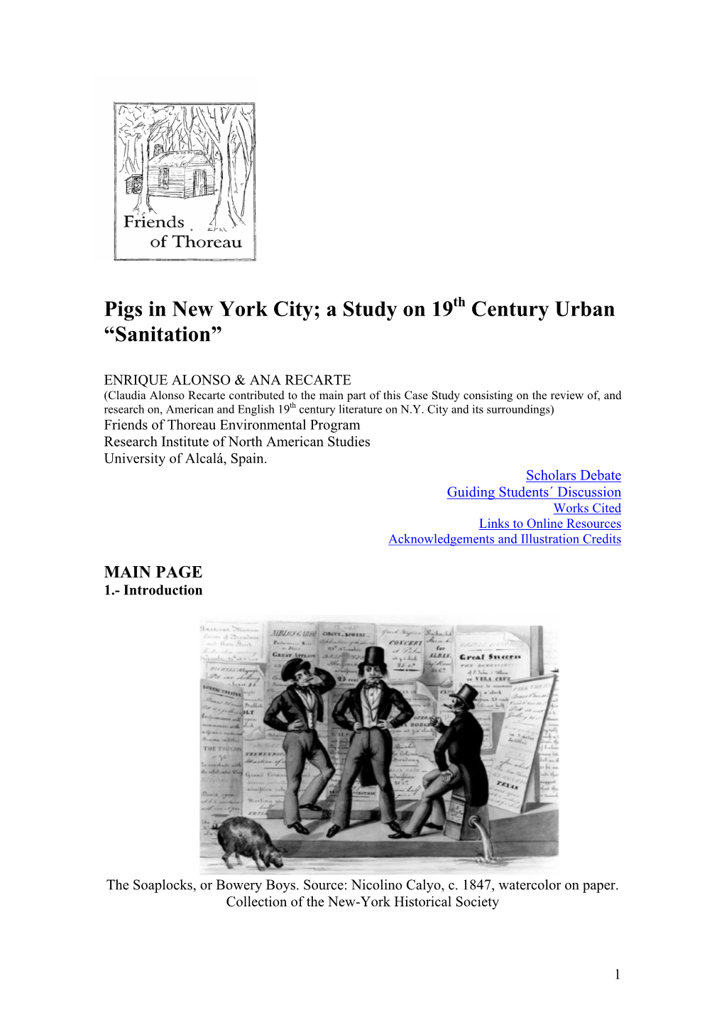 Pigs in New York City; a Study on 19Th Century Urban “Sanitation”