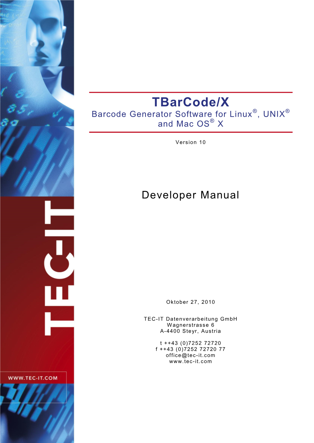 Tbarcode/X Developer Manual (Libtbarcode)