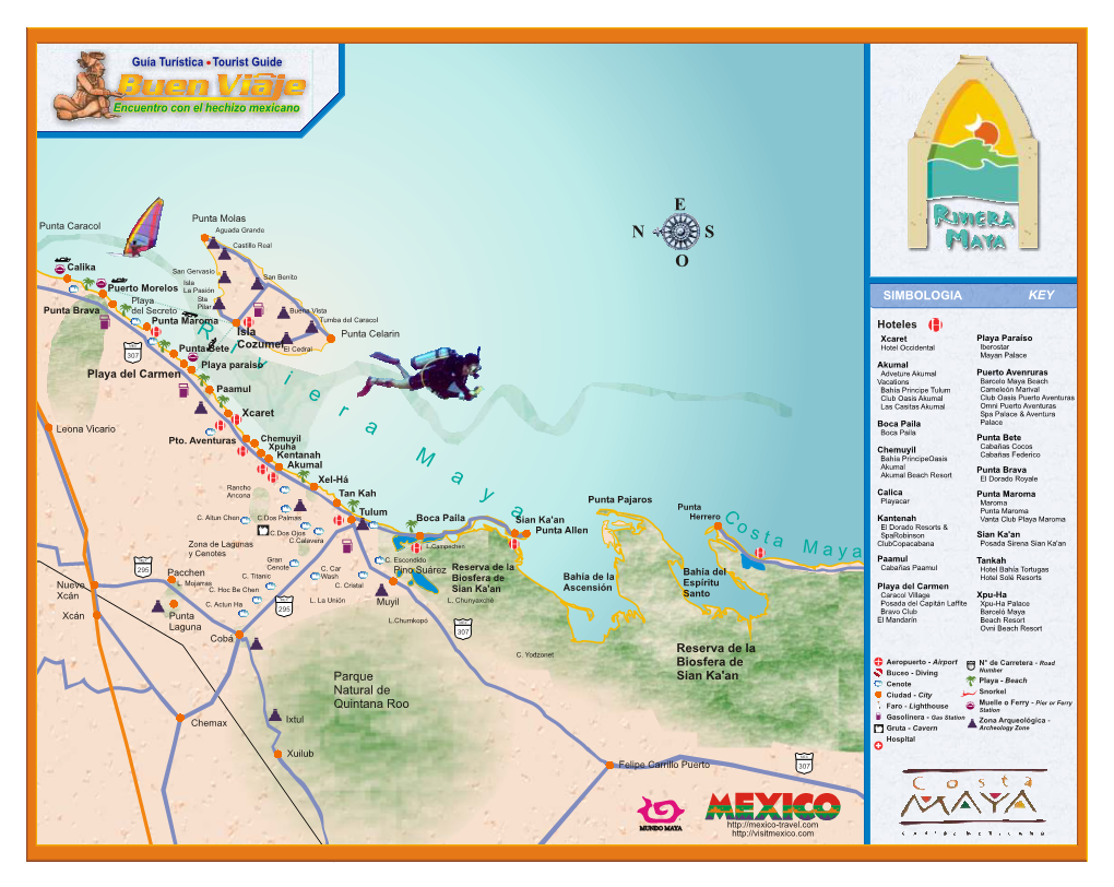 Mapa De La Riviera Maya