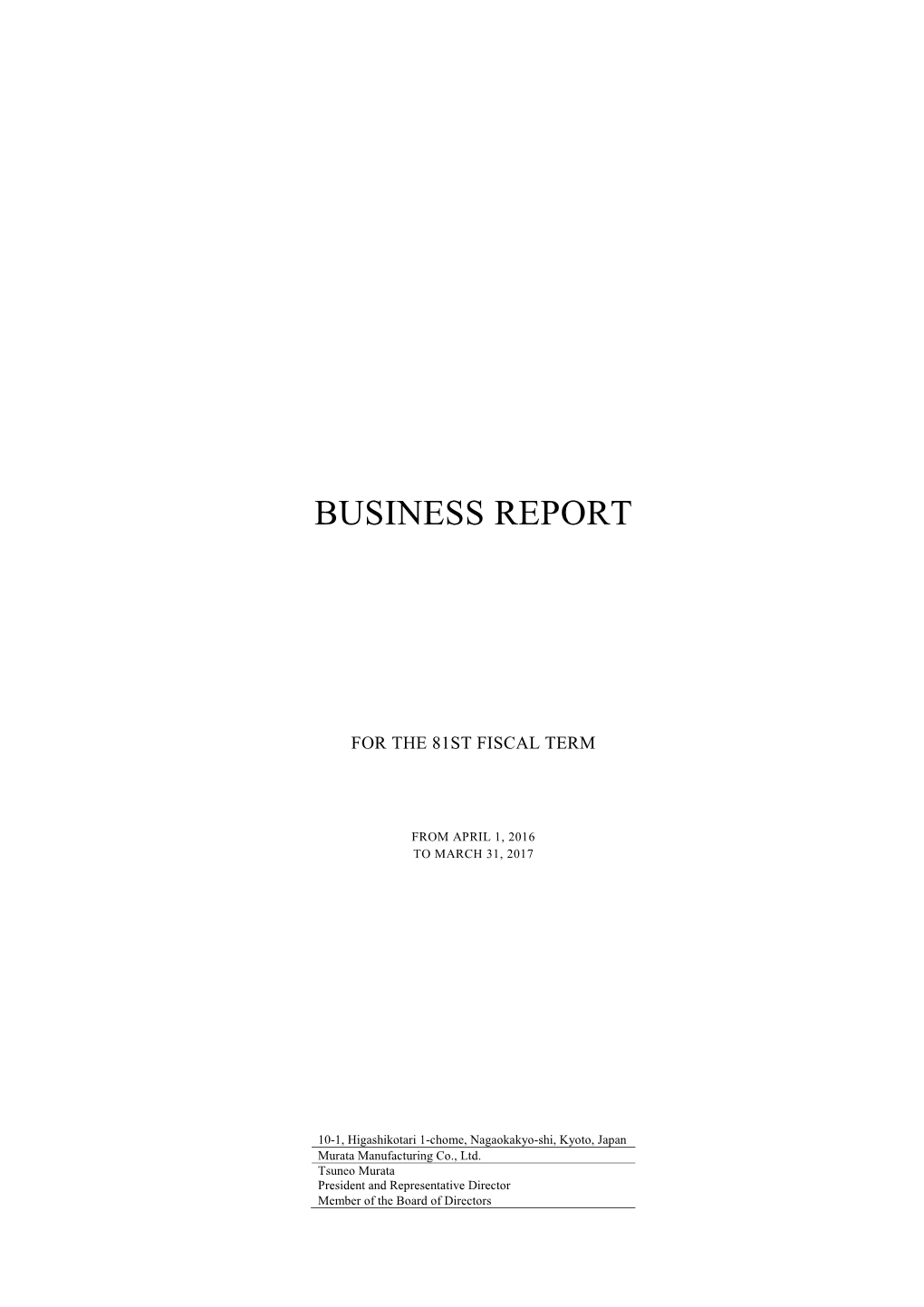 Business Report