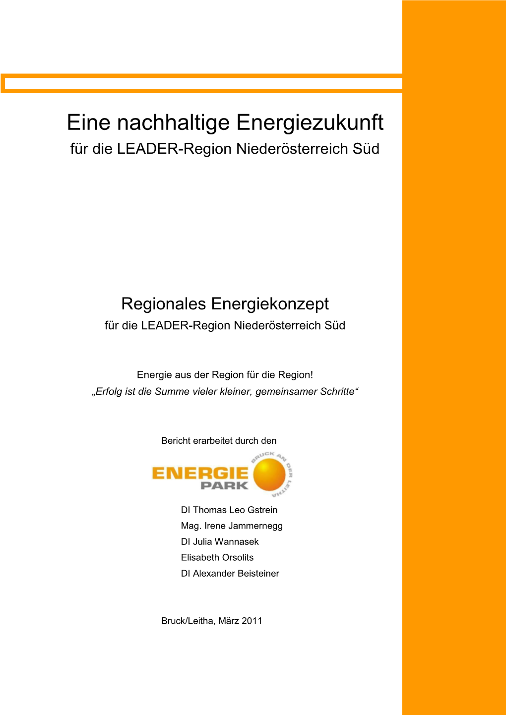 Energiebedarf in Der Region Auland Carnuntum