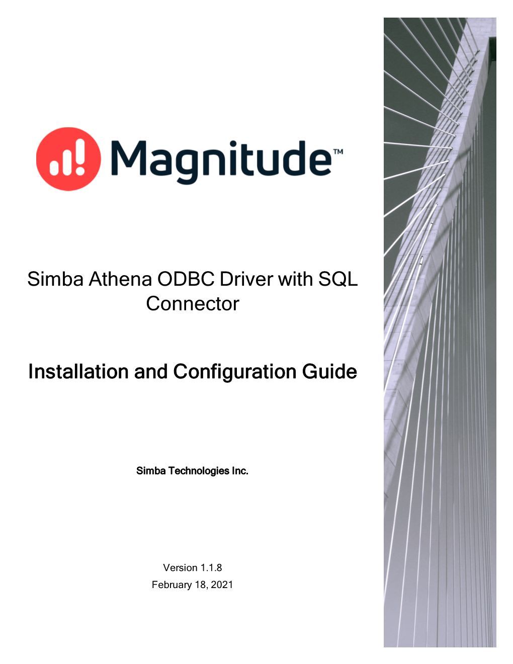 Simba Athena ODBC Driver with SQL Connector Installation and Configuration Guide Explains How to Install and Configure the Simba Athena ODBC Driver with SQL Connector