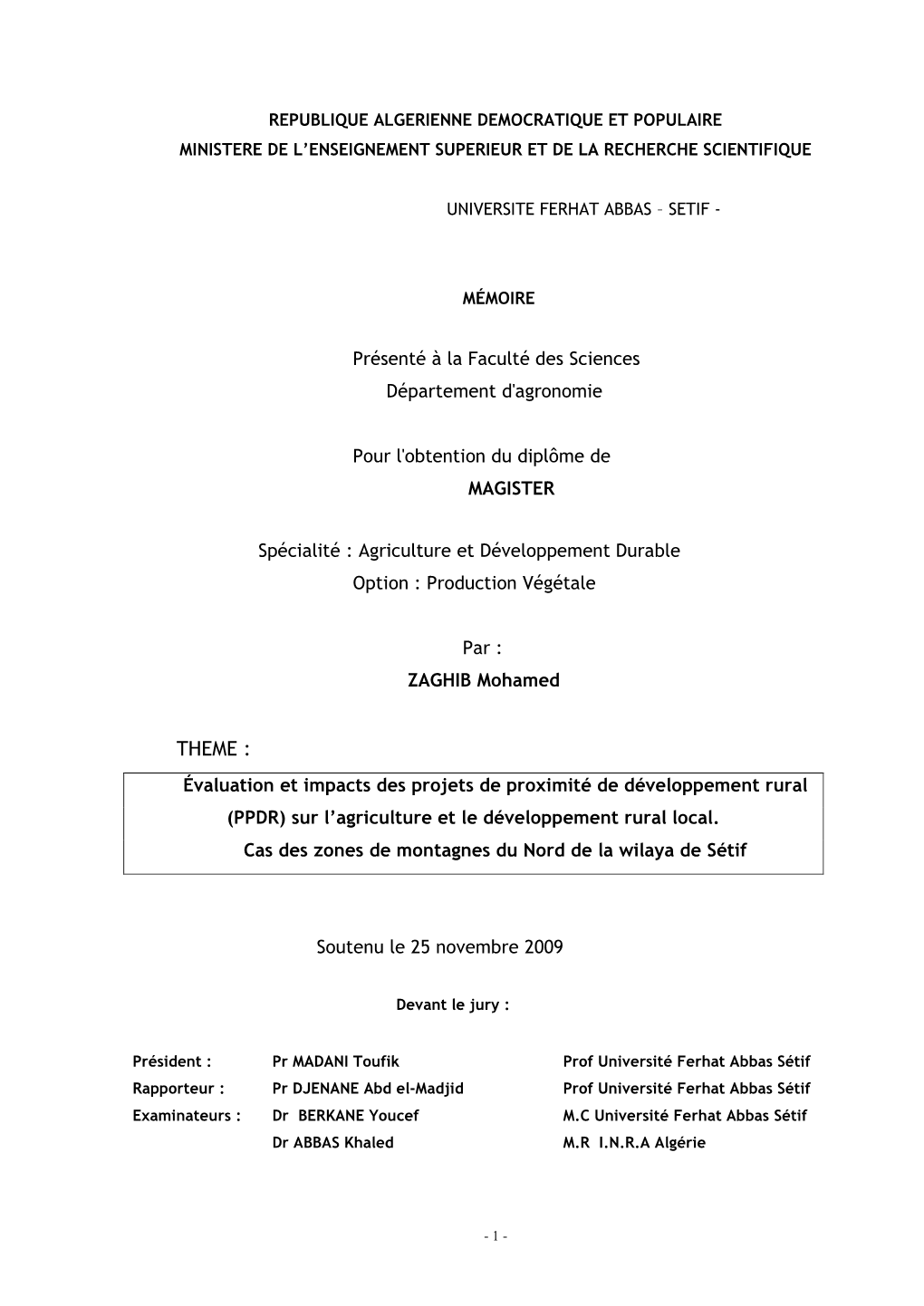 Évaluation Et Impacts Des Ppdr