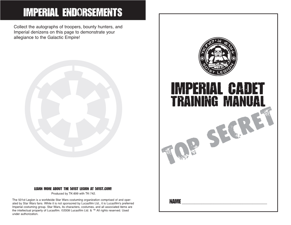 Imperial Cadet Manual