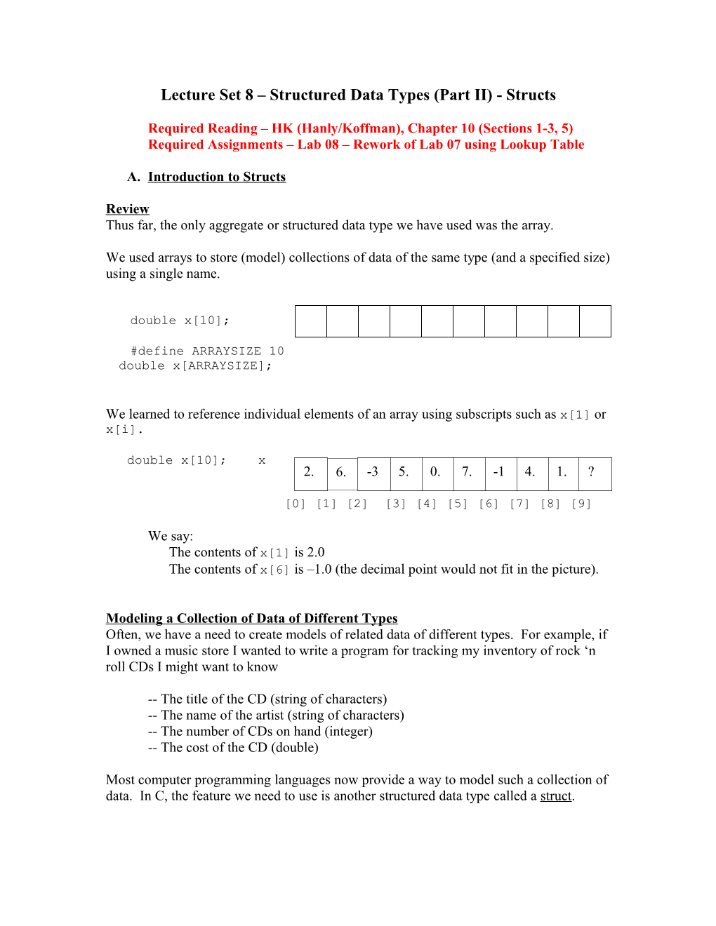 Lecture 7 Data Types