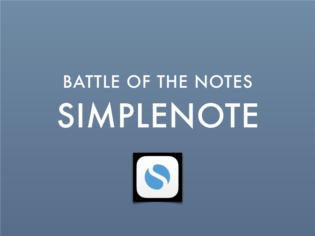 Battle of the Notes