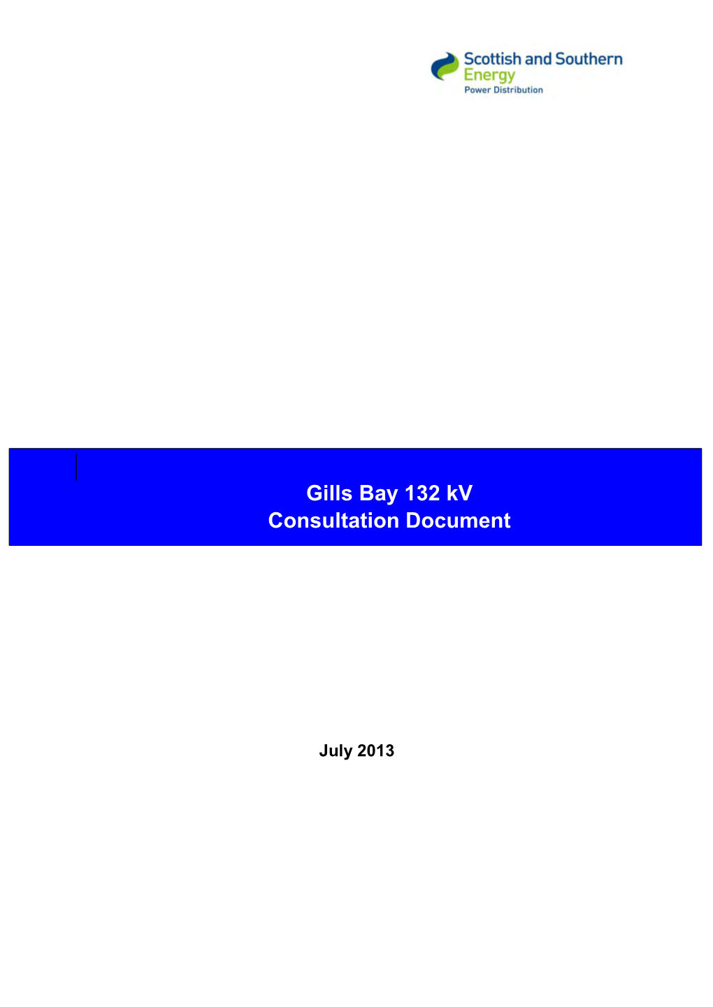 Gills Bay 132Kv Consultation Document