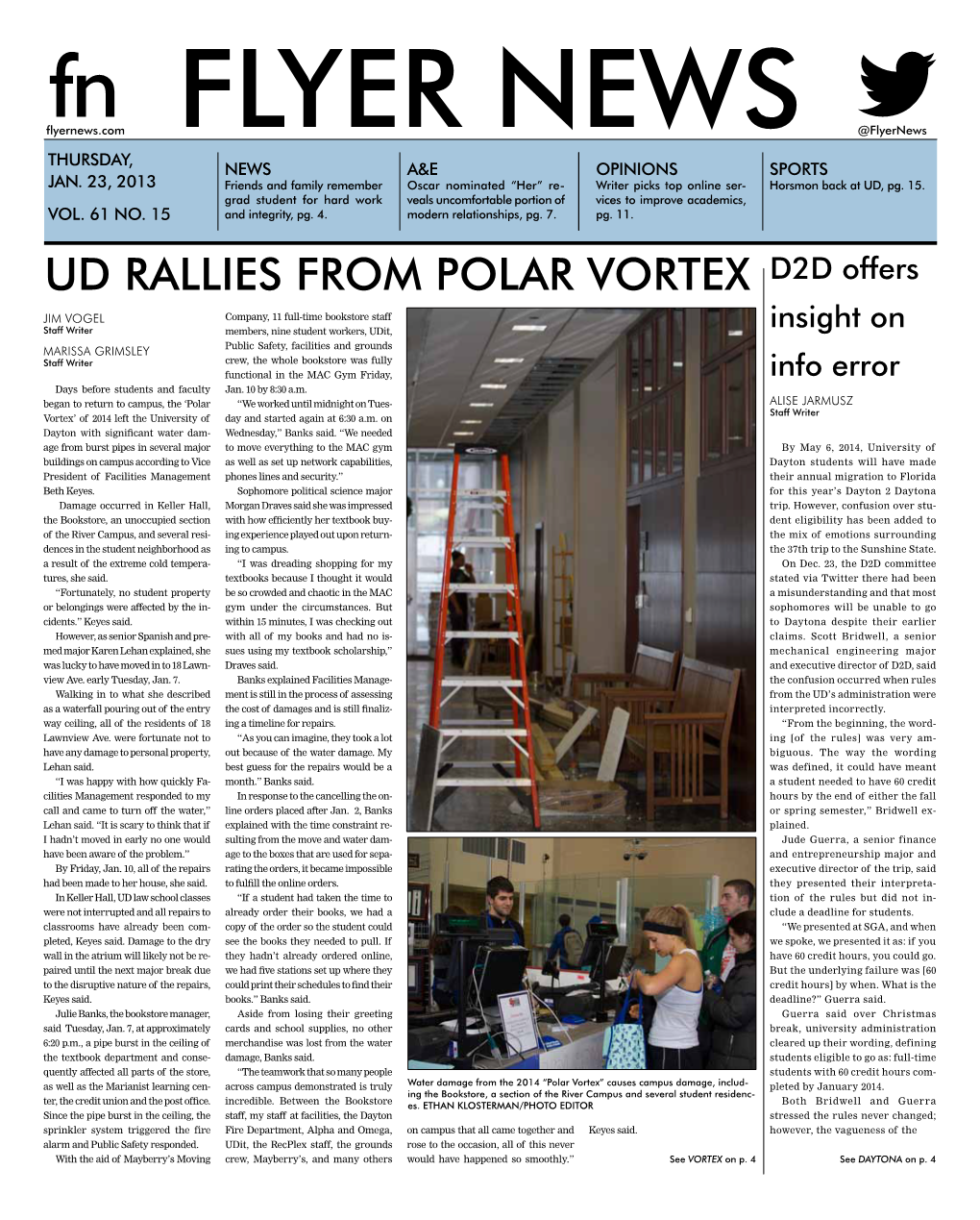 Flyer News, Vol. 61, No. 15