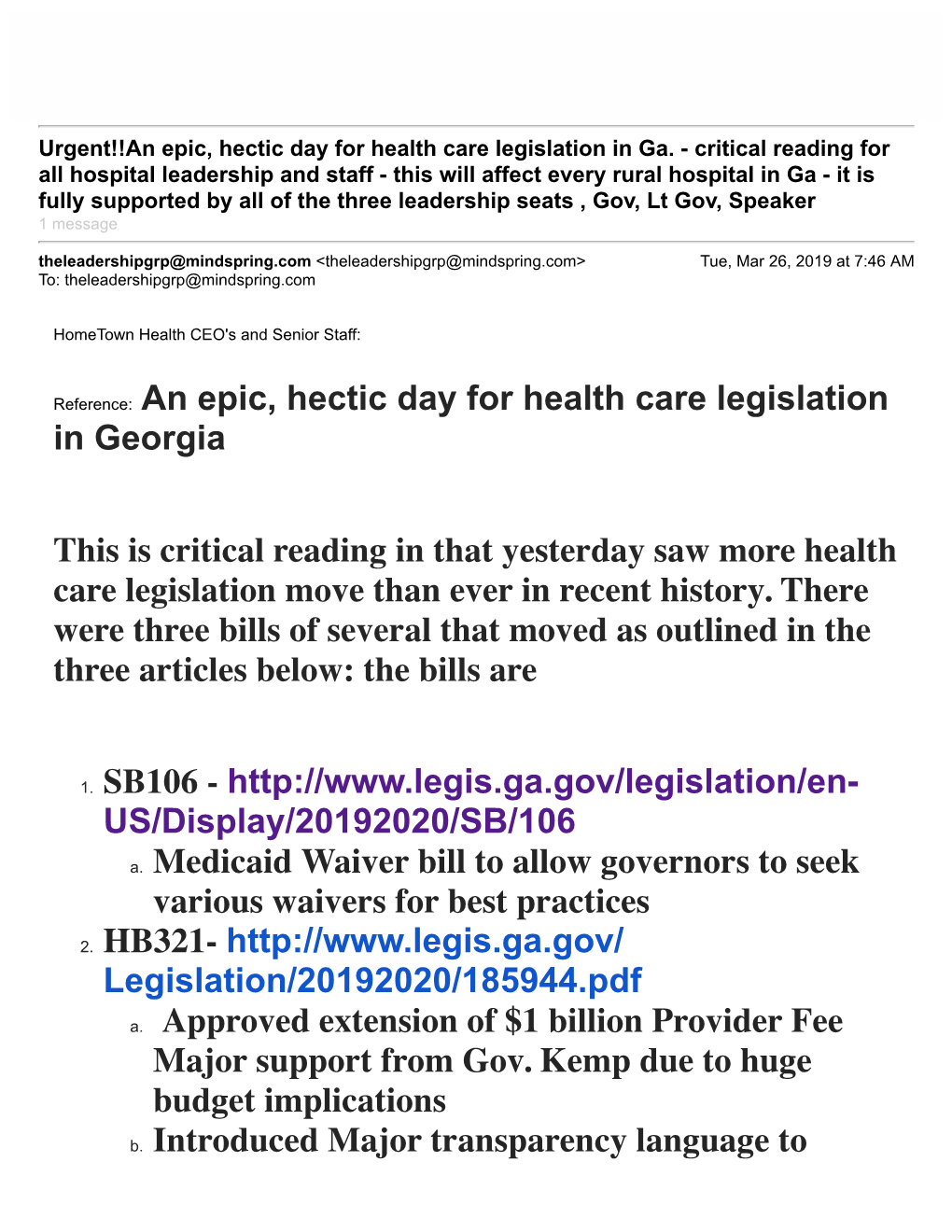 An Epic, Hectic Day for Health Care Legislation in Ga