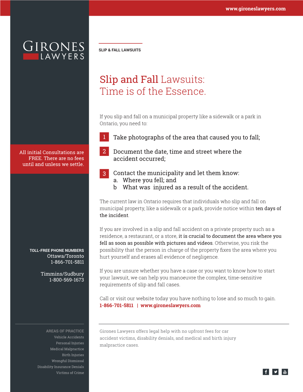 Slip and Fall Lawsuits: Time Is of the Essence