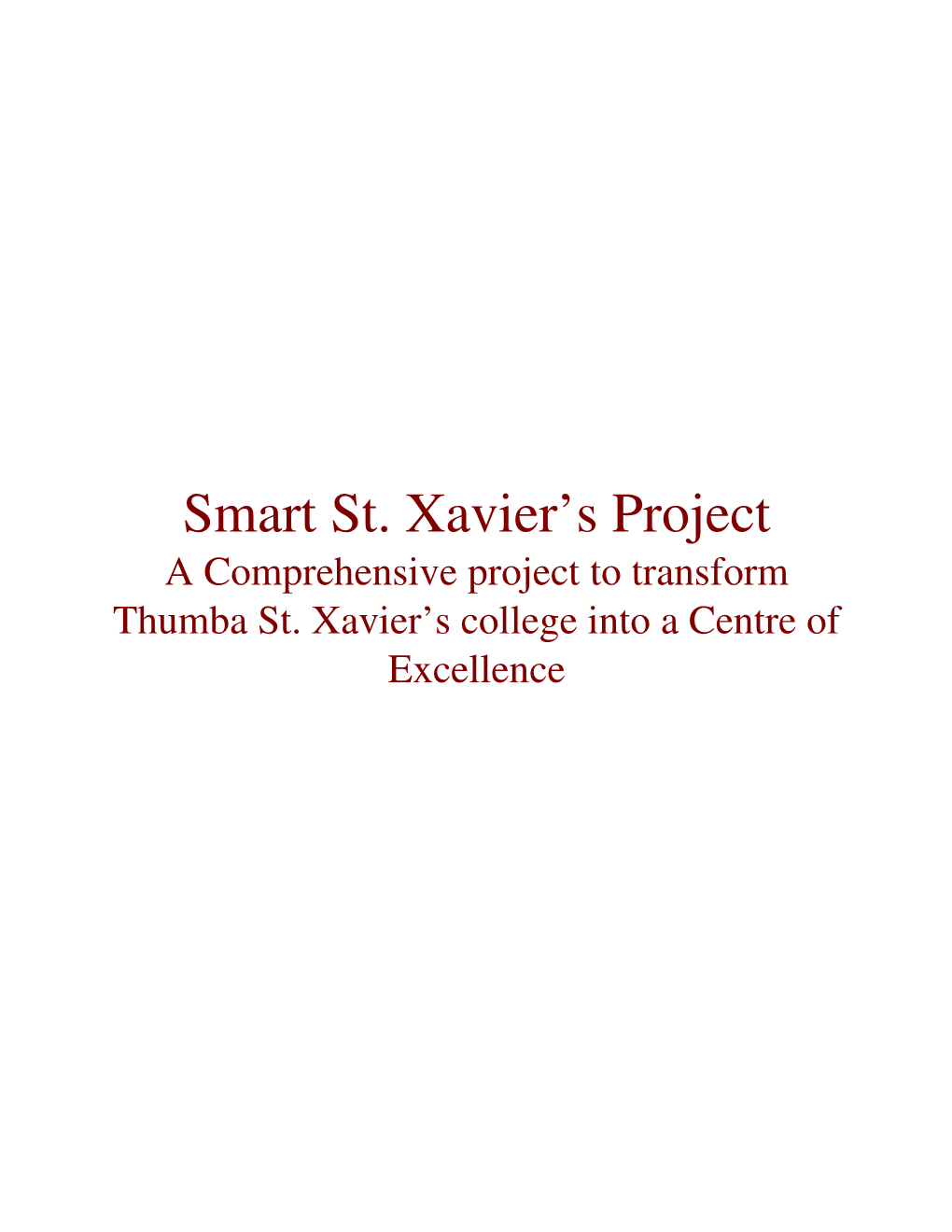 Smart St. Xavier's Project