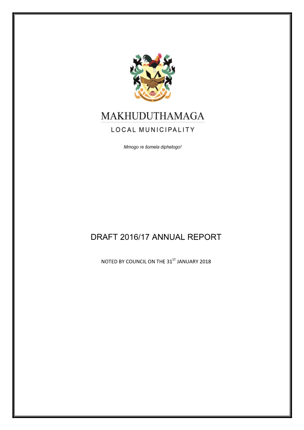 Draft 2016/17 Annual Report