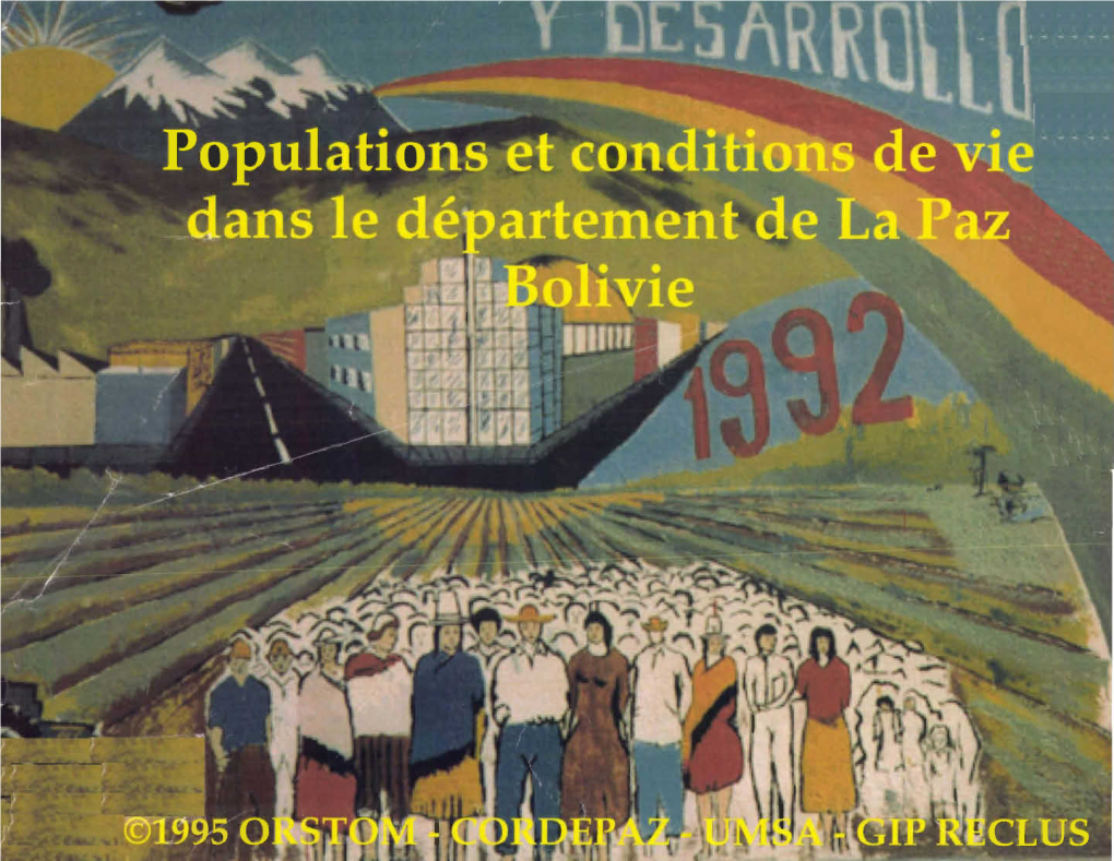 Populations Et Conditions De Vie Dans Le Département De La Paz Bolivie