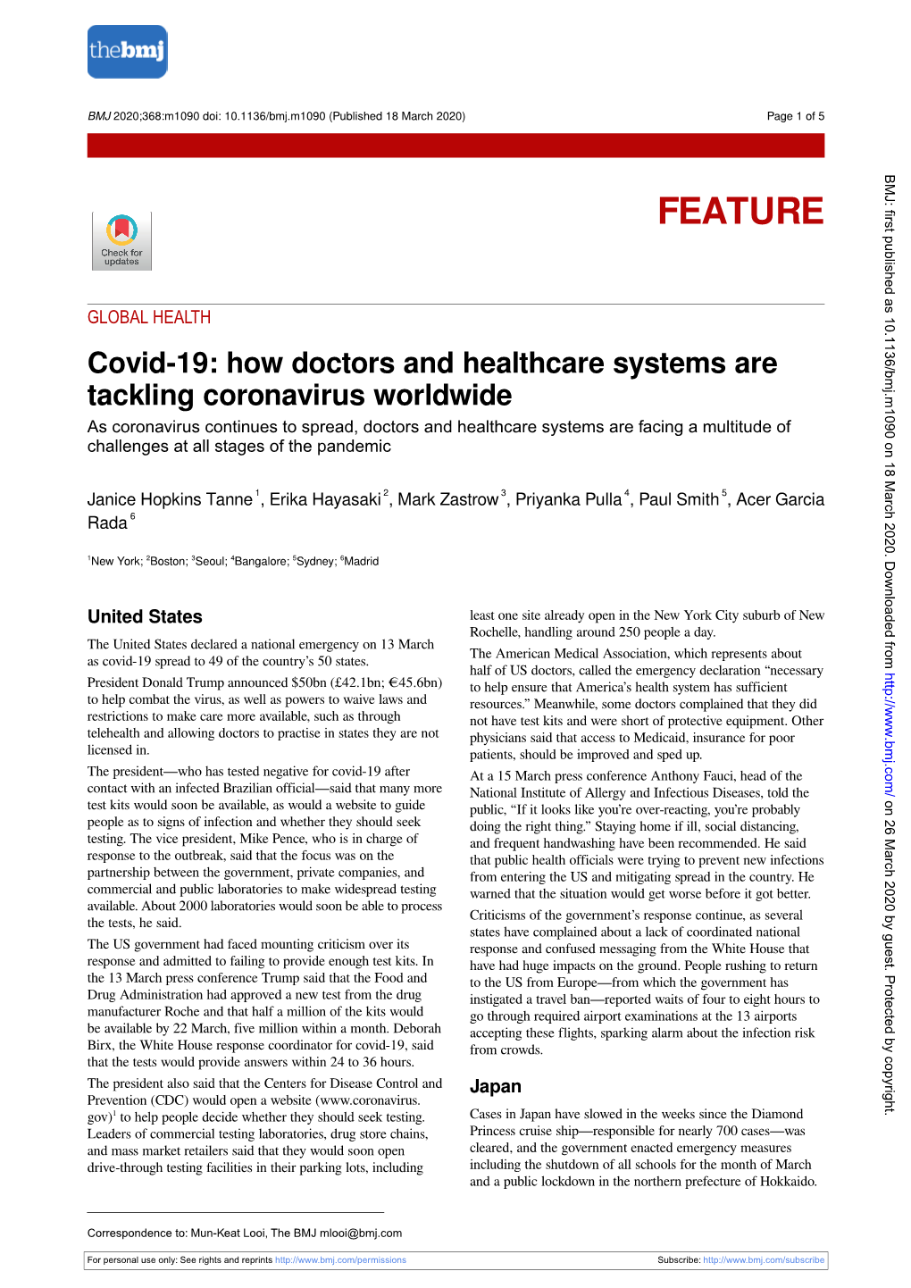 Covid-19: How Doctors and Healthcare Systems Are Tackling Coronavirus