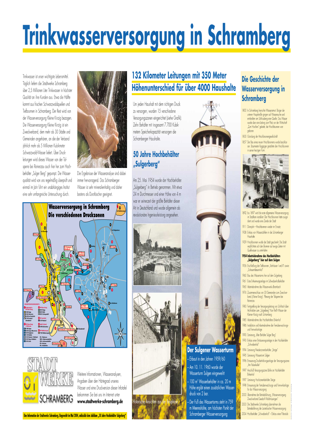 Wasserturm Sulgen – Erbaut in Den Jahren 1959/60 1996 Erneuerung Druckerhöhungsanlage Der Versorgungszone – Am 10