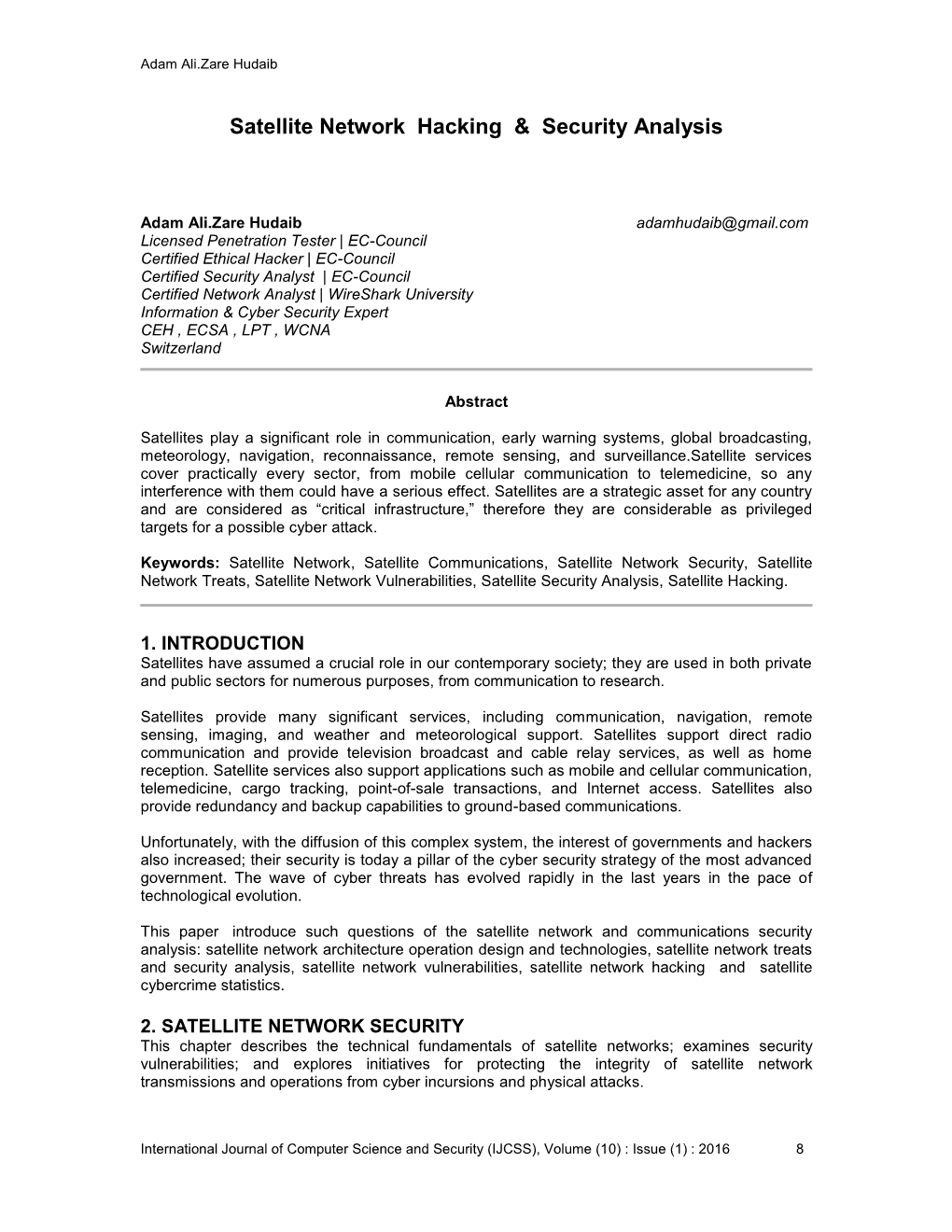 Satellite Network Hacking & Security Analysis