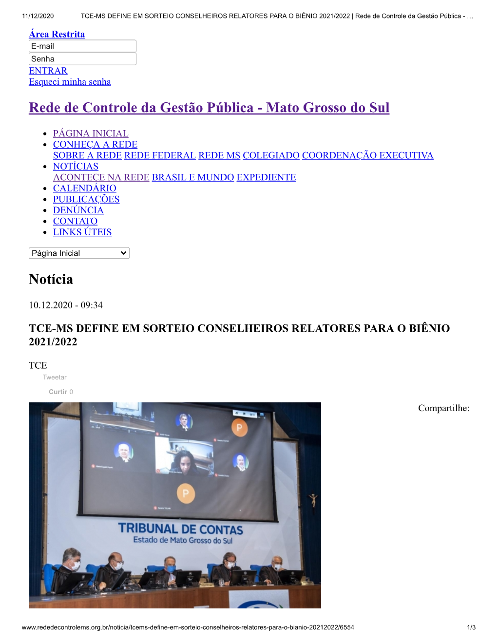 Rede De Controle Da Gestão Pública - …