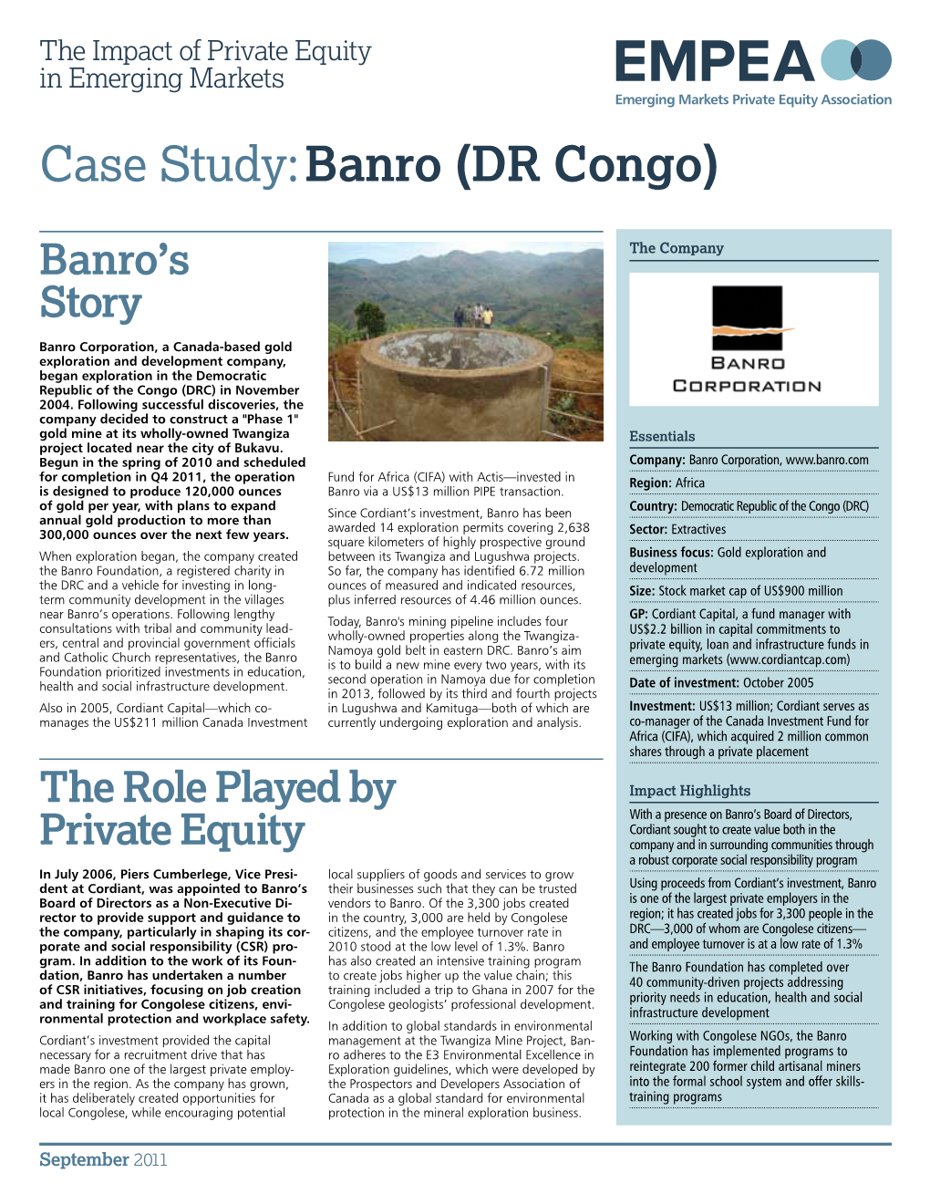 Case Study:Banro (DR Congo)