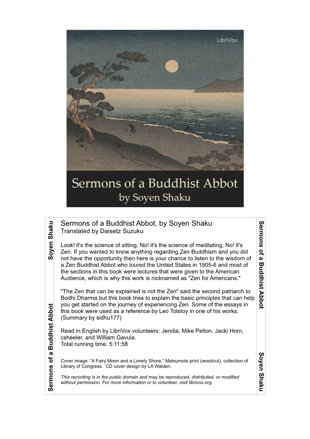 U Sermons of a Buddhist Abbot, by Soyen Shaku