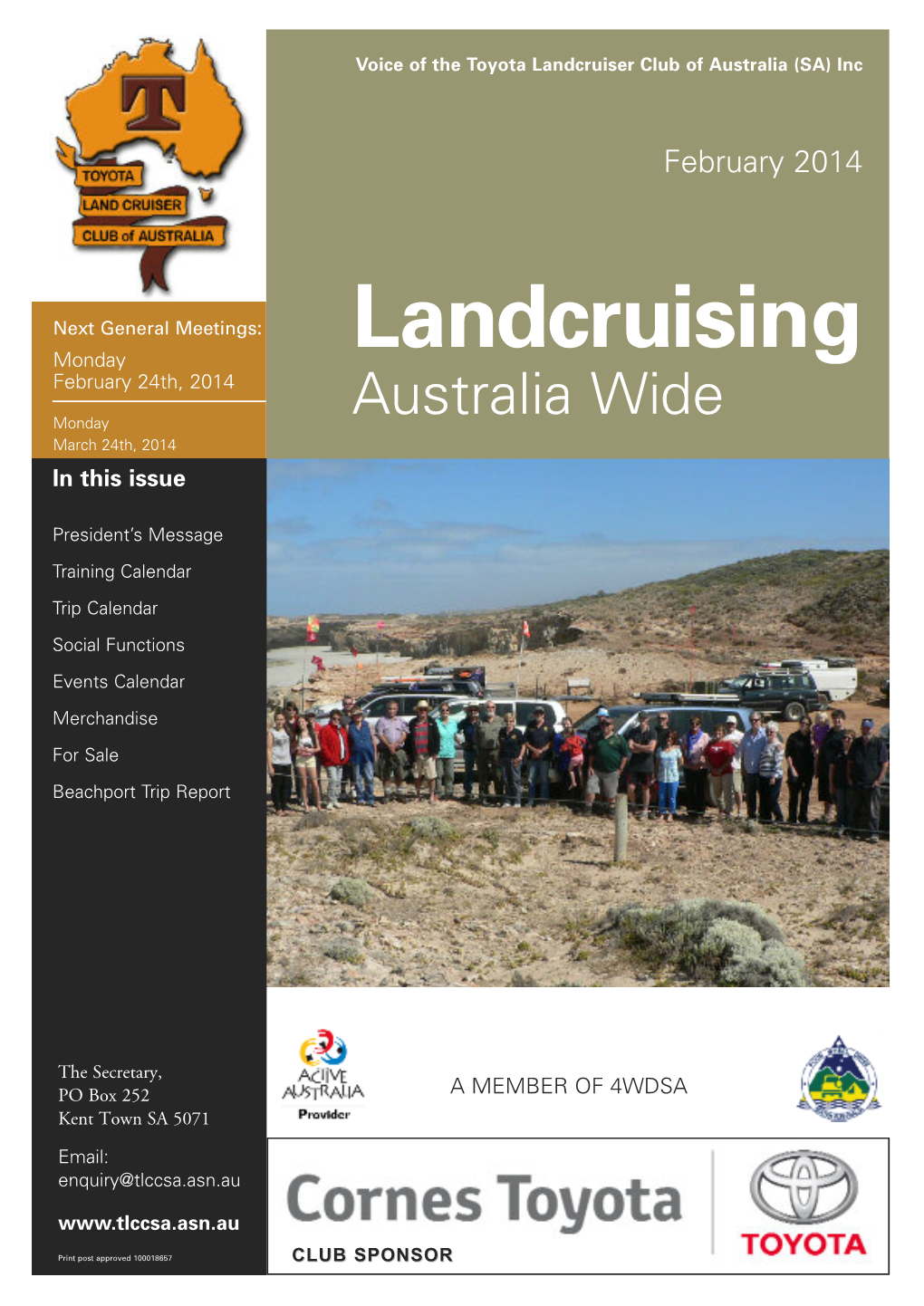 Landcruising Australia Wide February 2014 Page 3 Training Training Calendar