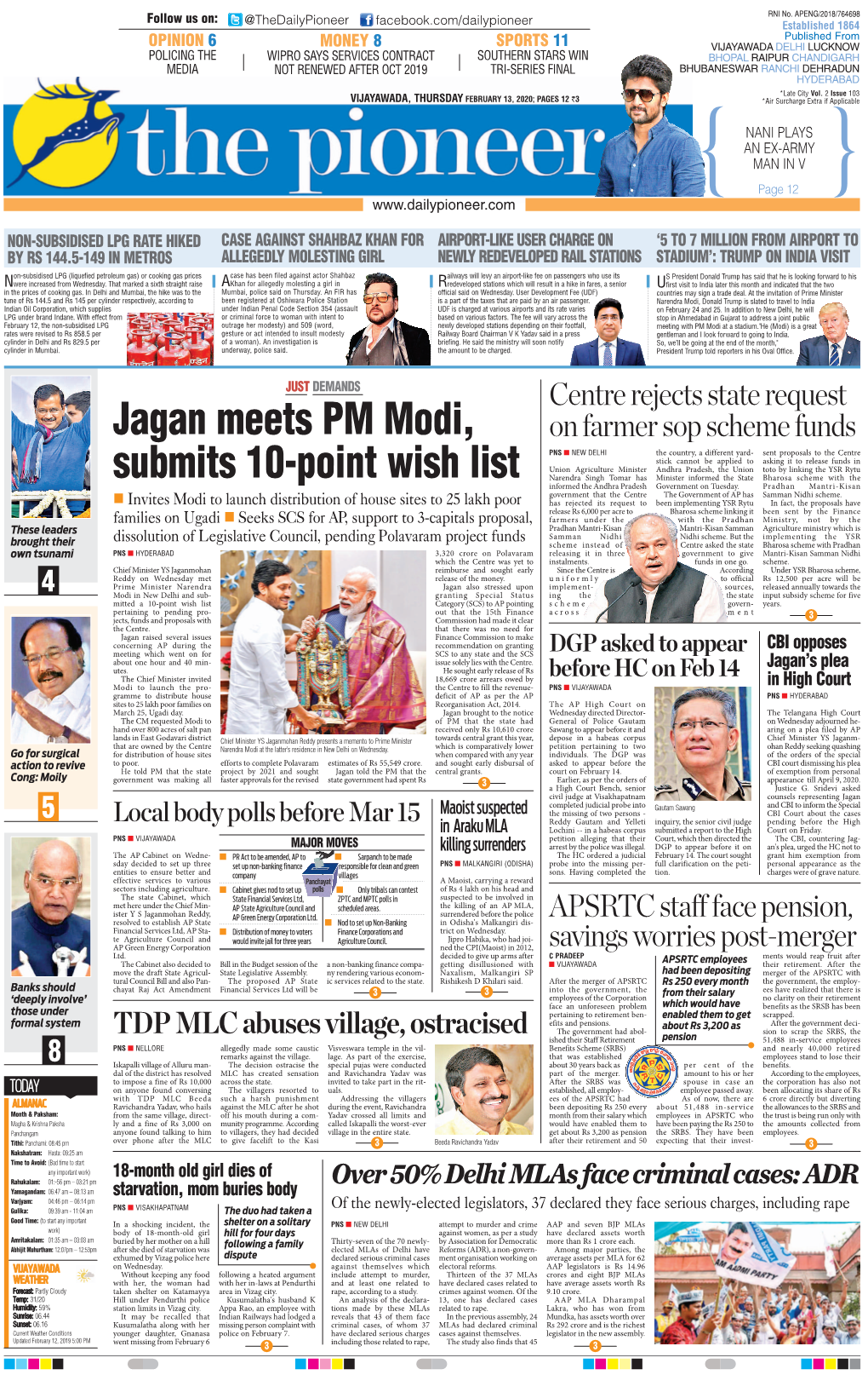 Jagan Meets PM Modi, Submits 10-Point Wish List