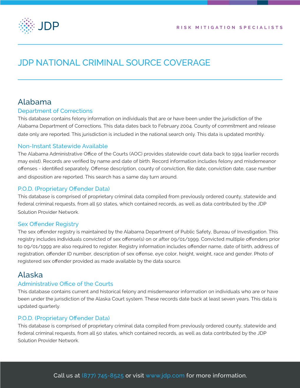 Jdp National Criminal Source Coverage