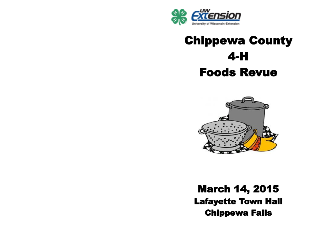 Chippewa County 4-H Foods Revue