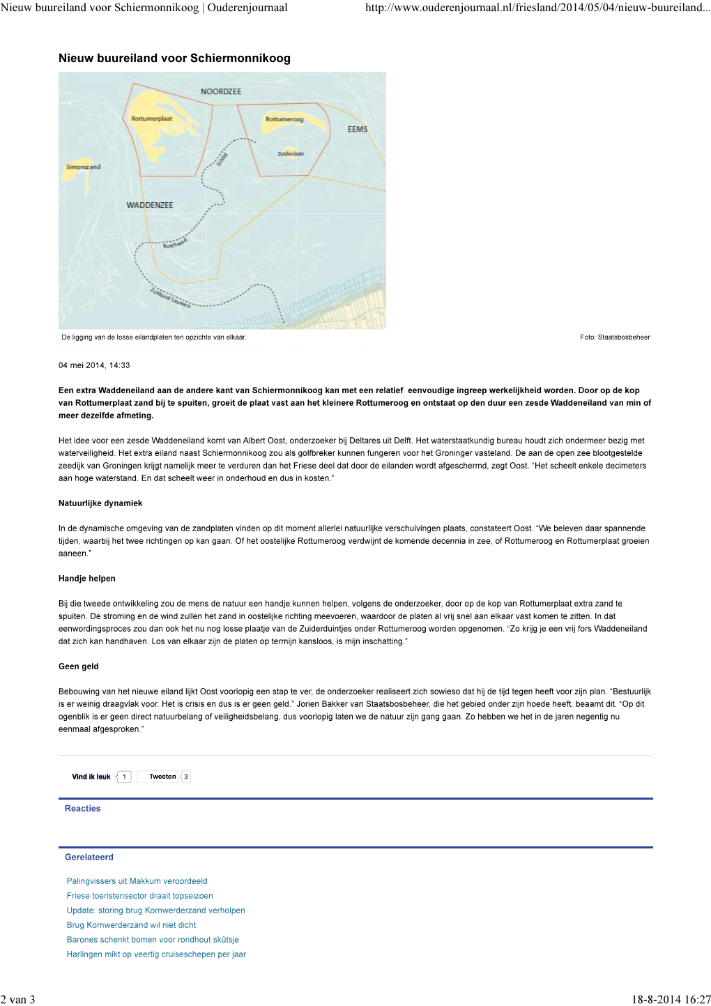 Nieuw Buureiland Voor Schiermonnikoog | Ouderenjournaal