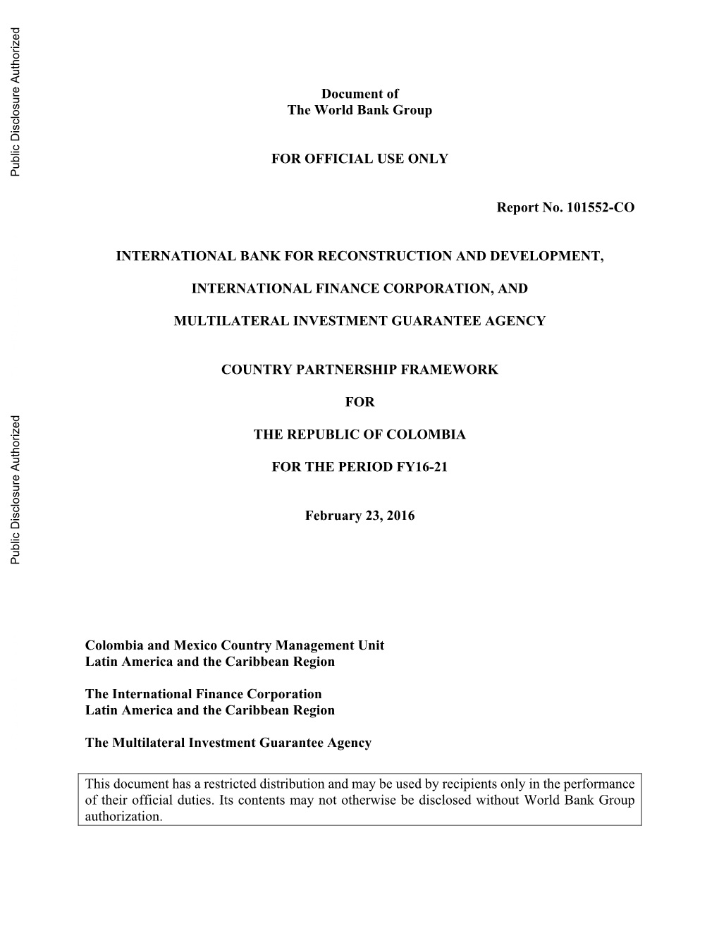 World Bank Document