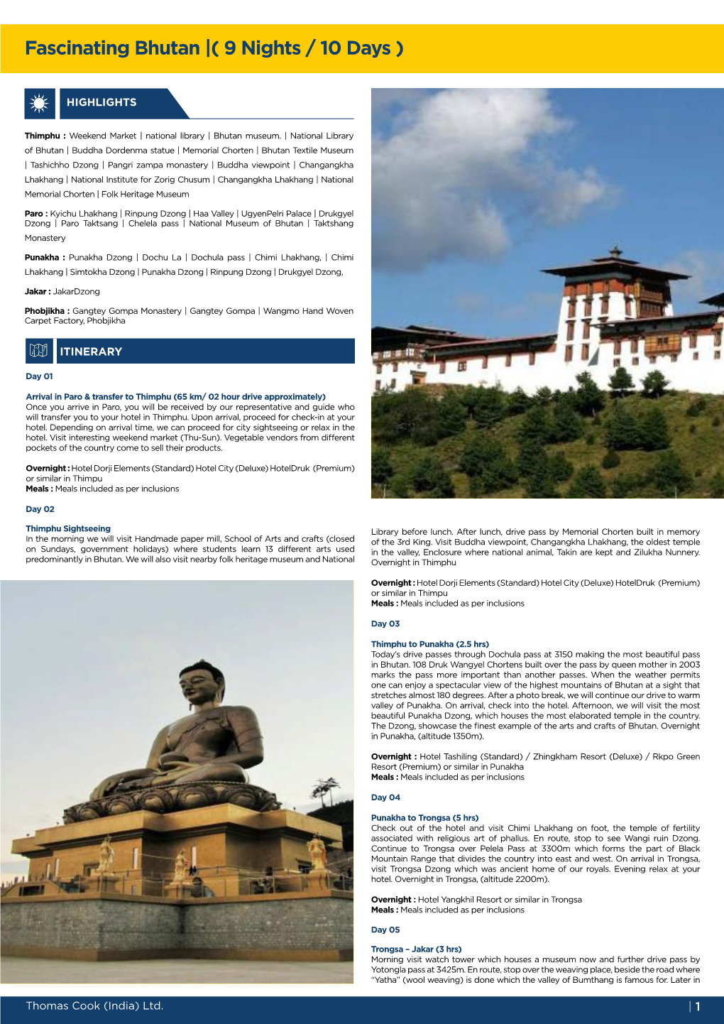 Fascinating Bhutan |( 9 Nights / 10 Days )