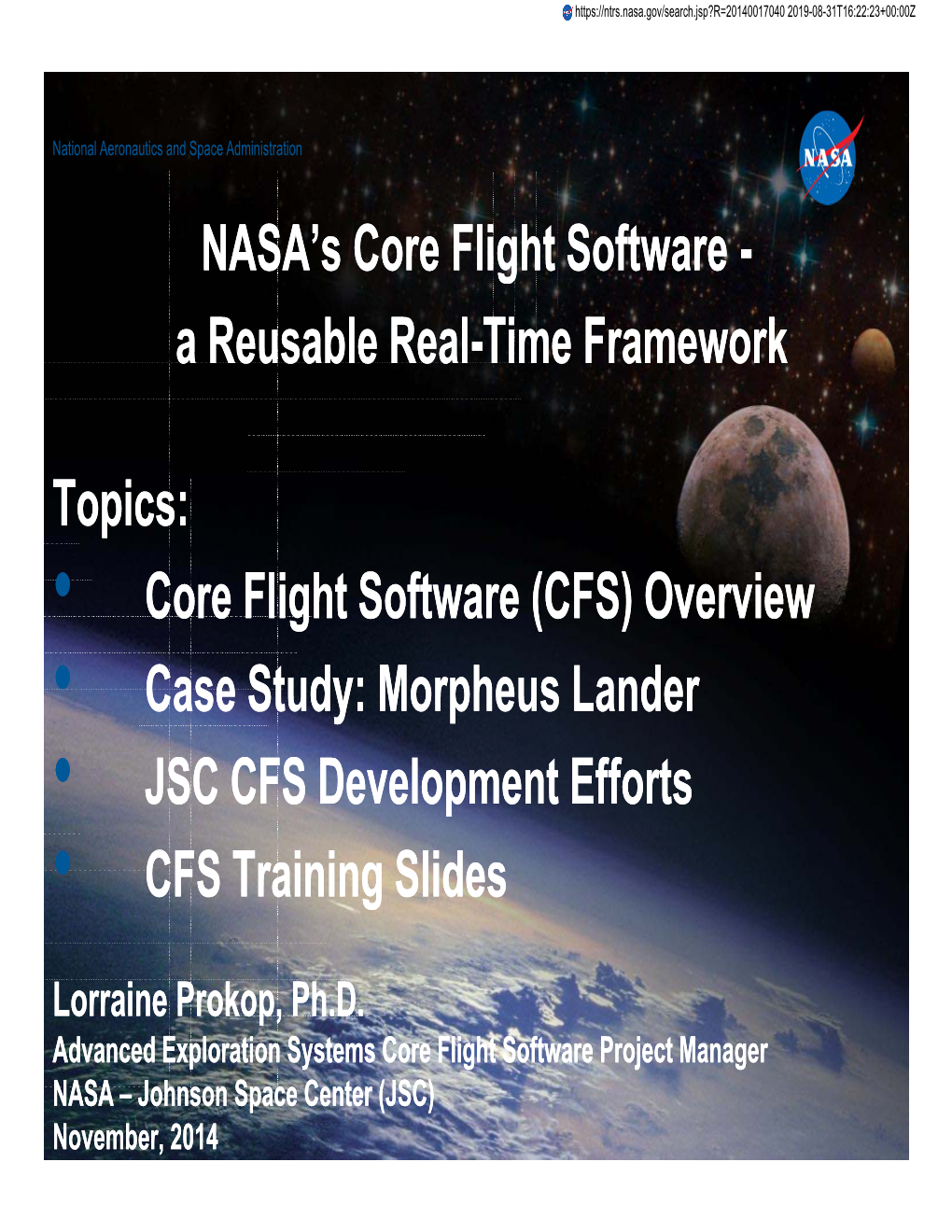 NASA's Core Flight Software
