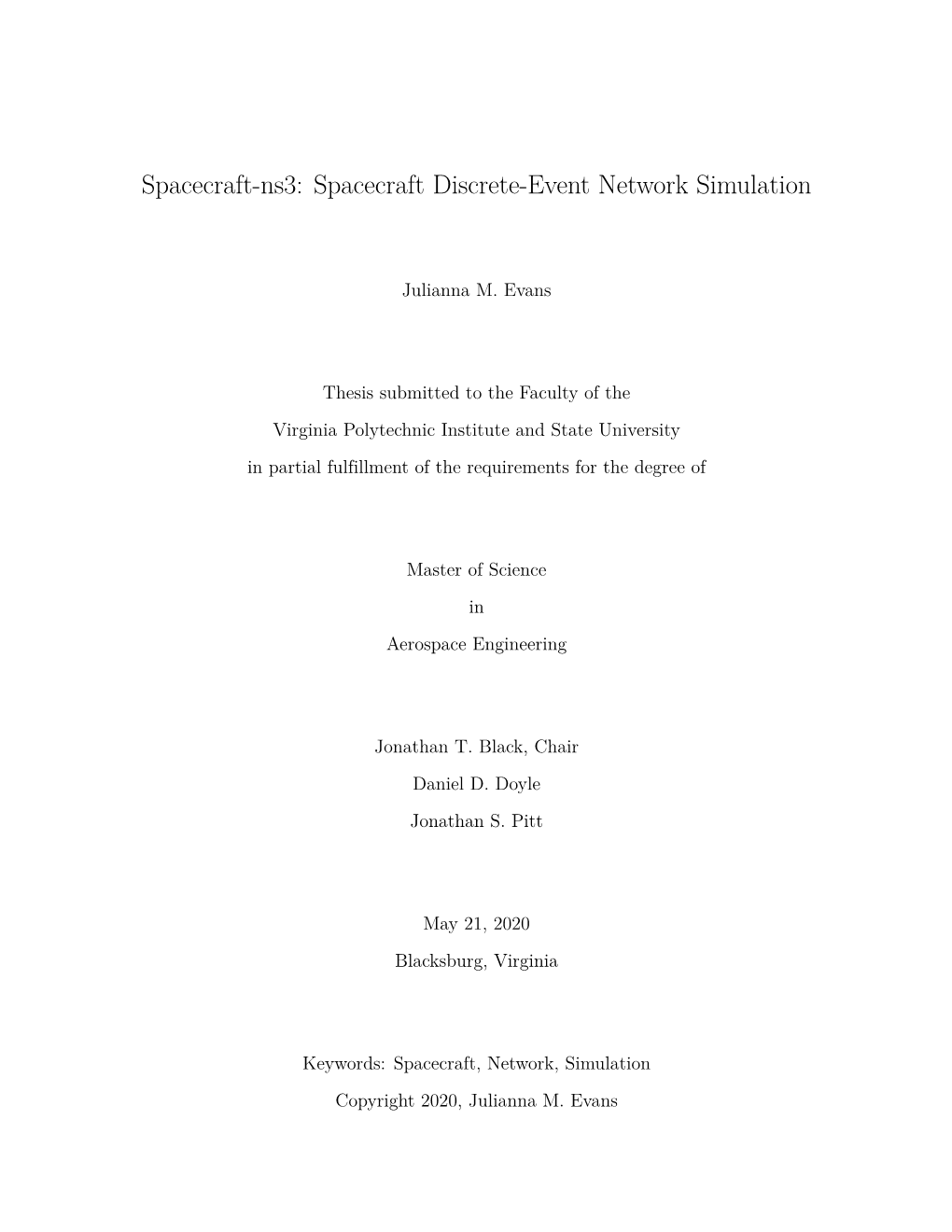 Spacecraft-Ns3: Spacecraft Discrete-Event Network Simulation