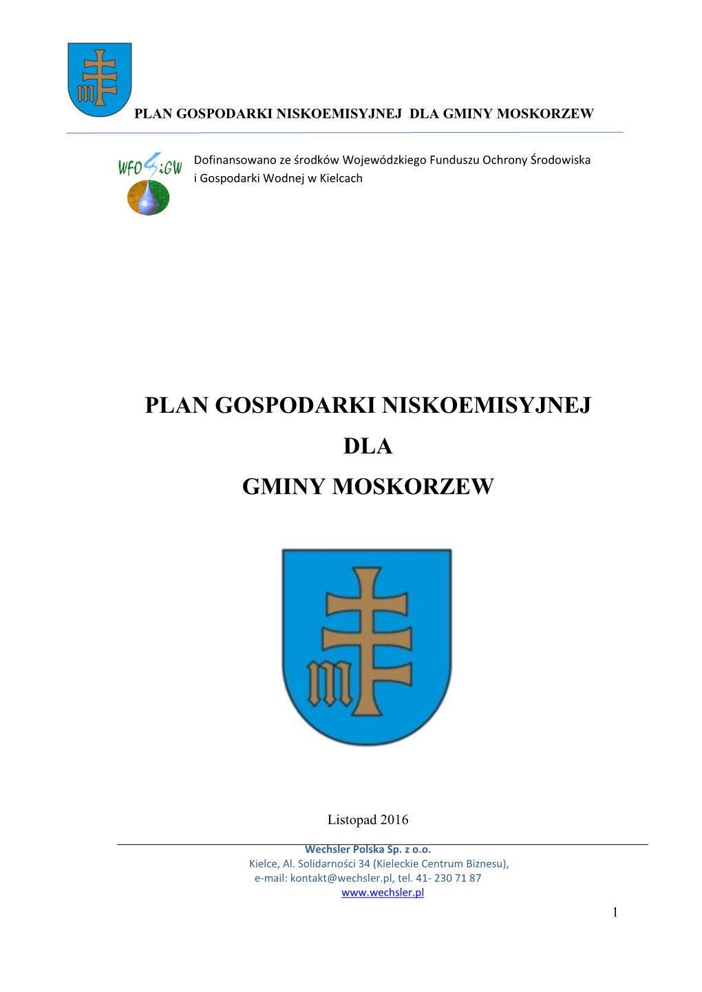 Plan Gospodarki Niskoemisyjnej Dla Gminy Moskorzew