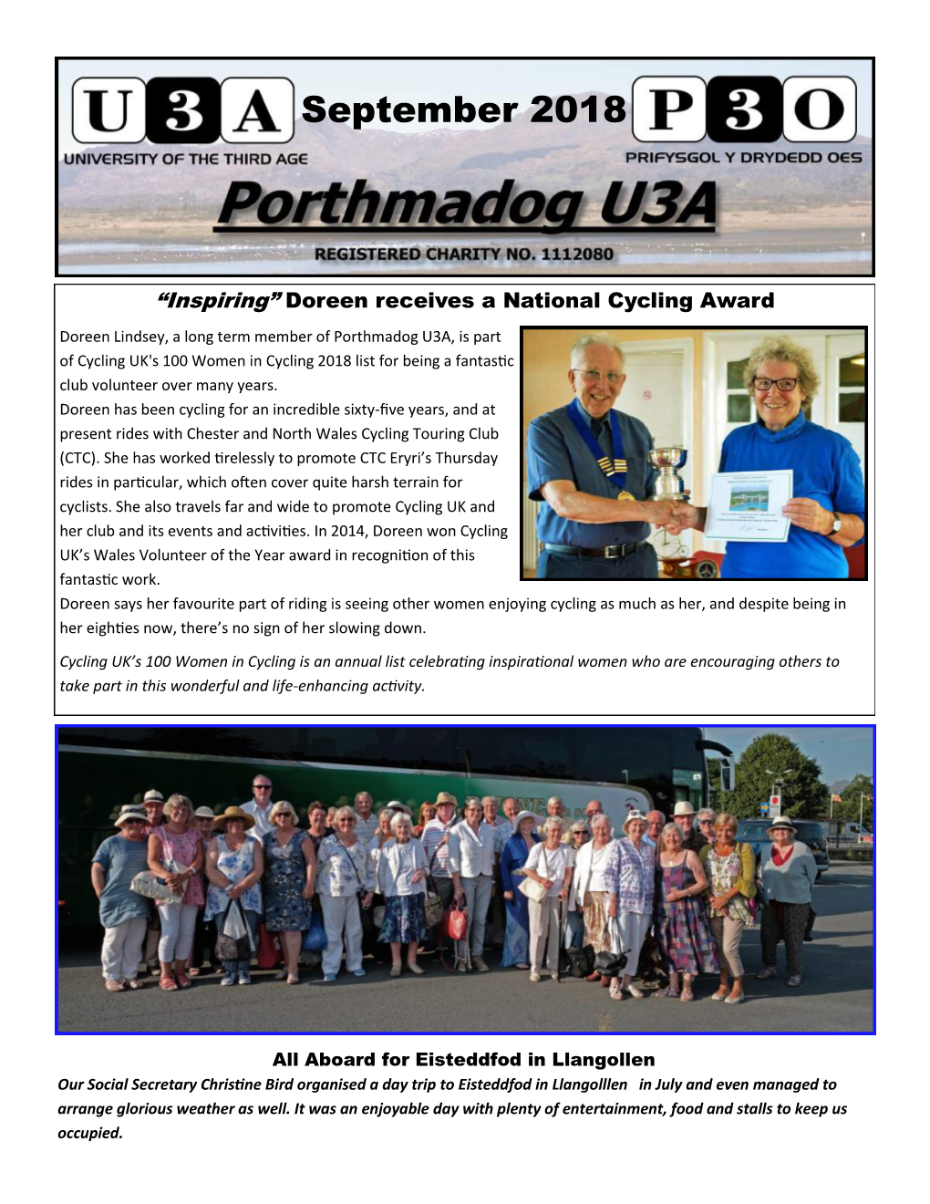 Porthmadog Newsletter