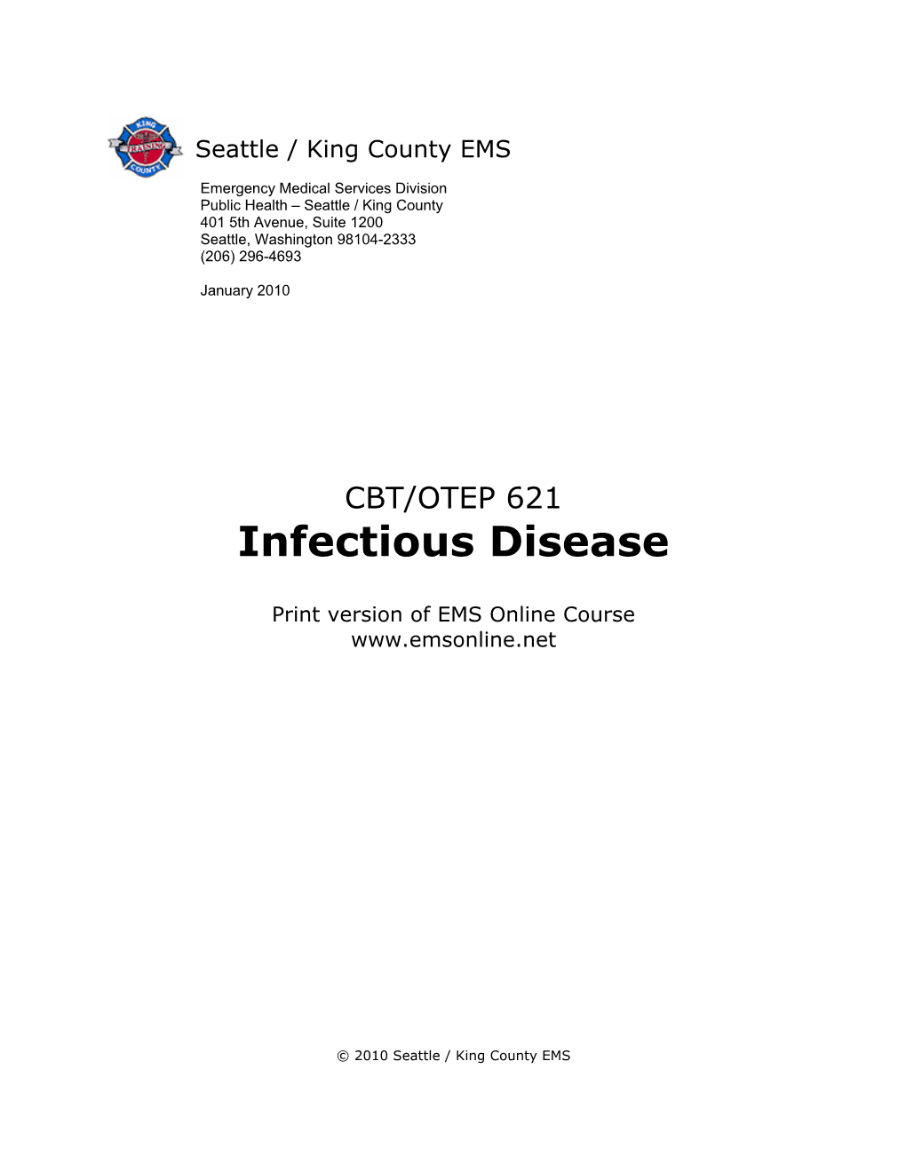 CBT 621 Infectious Disease
