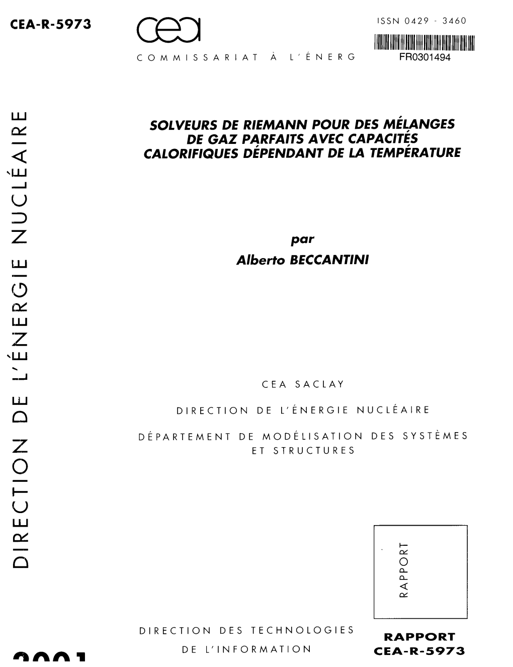 Cea-R-5973 93: Solveurs De Riemann Pour Des Melanges