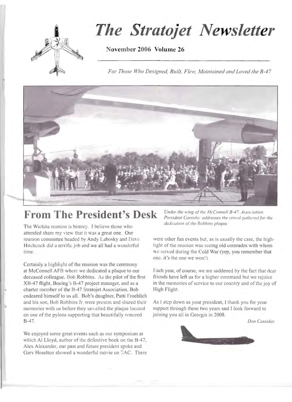 The Stratojet Newsletter