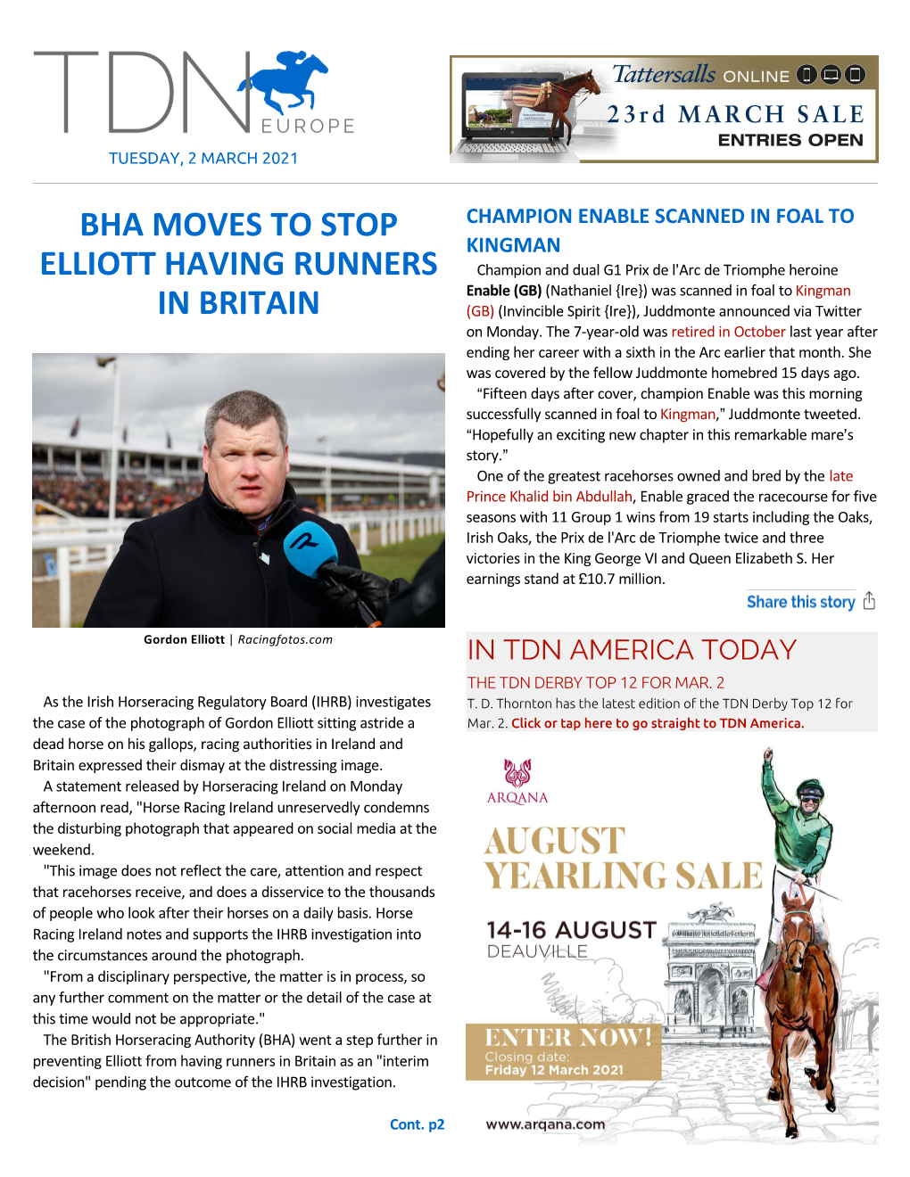 Tdn Europe • Page 2 of 8 • Thetdn.Com Tuesday • 02 March 2021