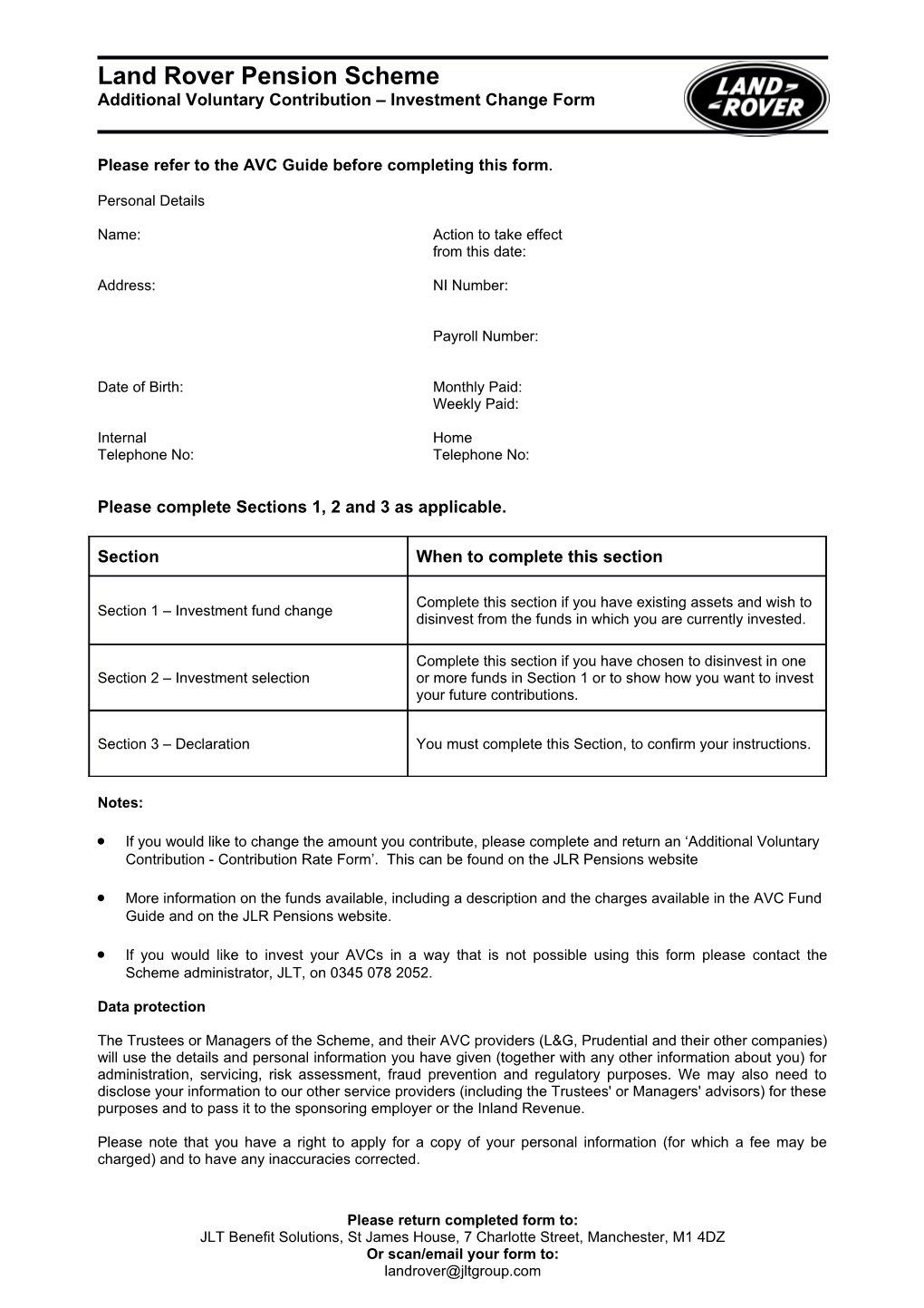 Land Rover Pension Scheme