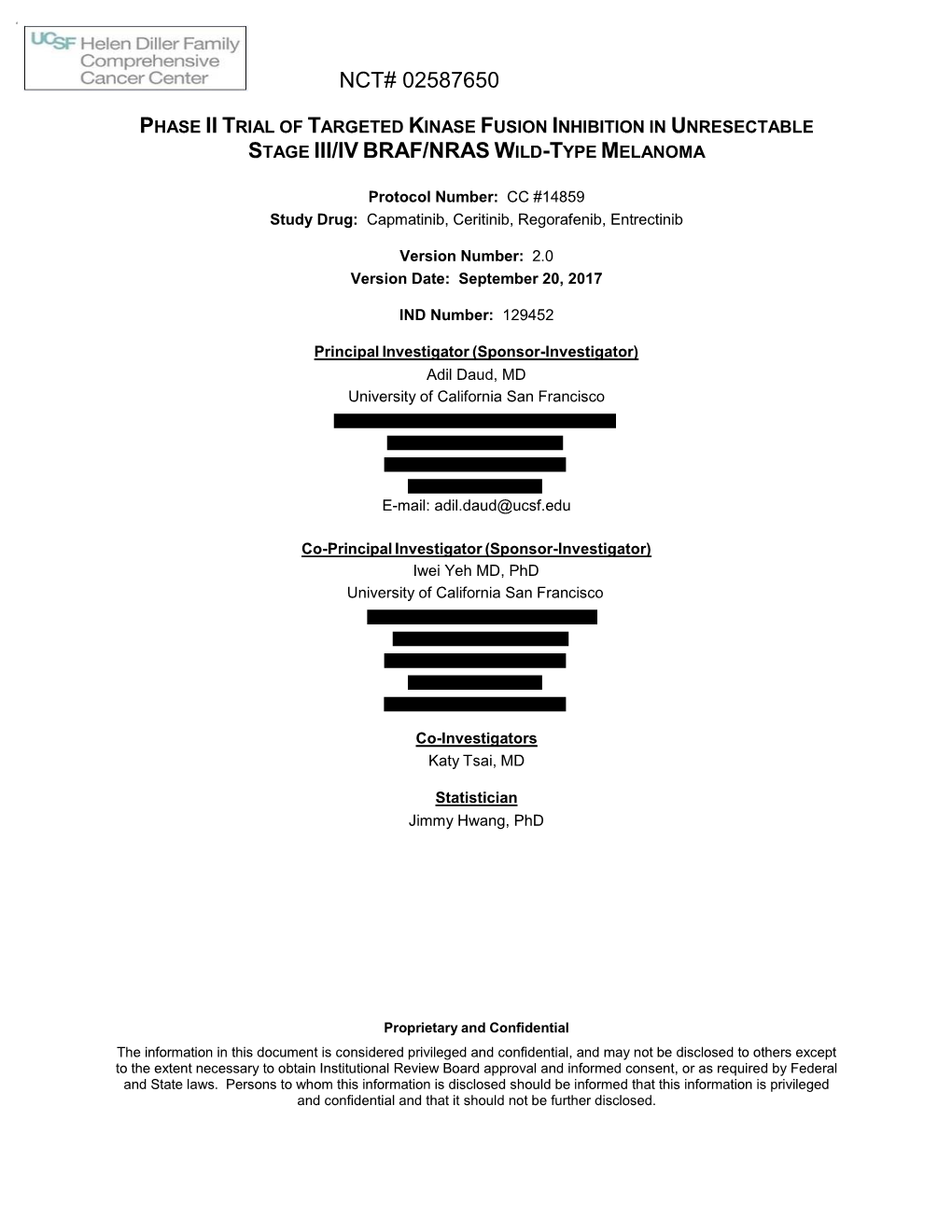 Stage Iii/Iv Braf/Nras Wild-Type Melanoma Nct# 02587650