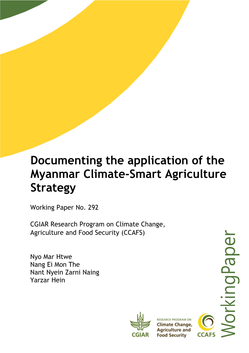 Documenting the Application of the Myanmar Climate-Smart Agriculture Strategy