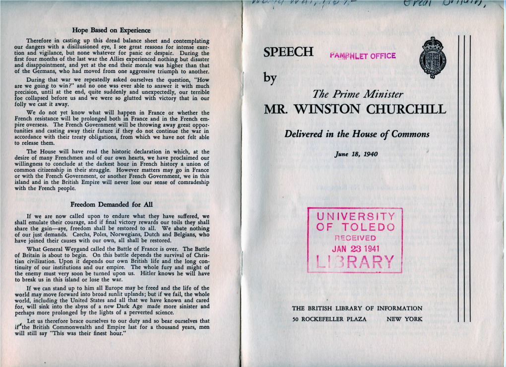 By MR. WINSTON CHURCHILL