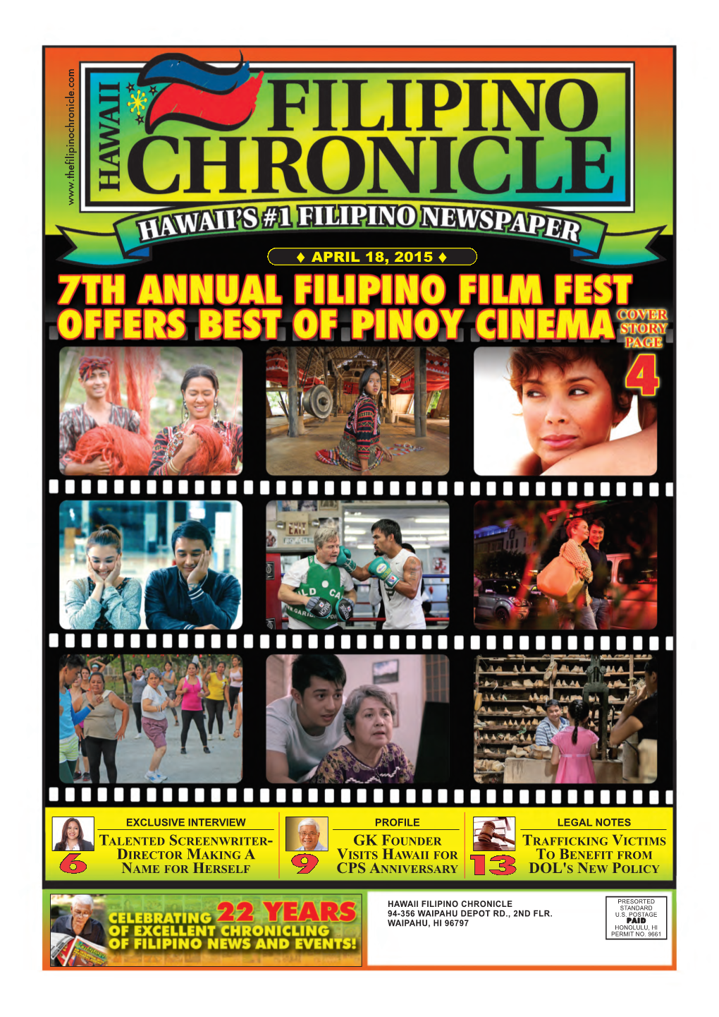 April 18, 2015 Hawaii Filipino Chronicle  1