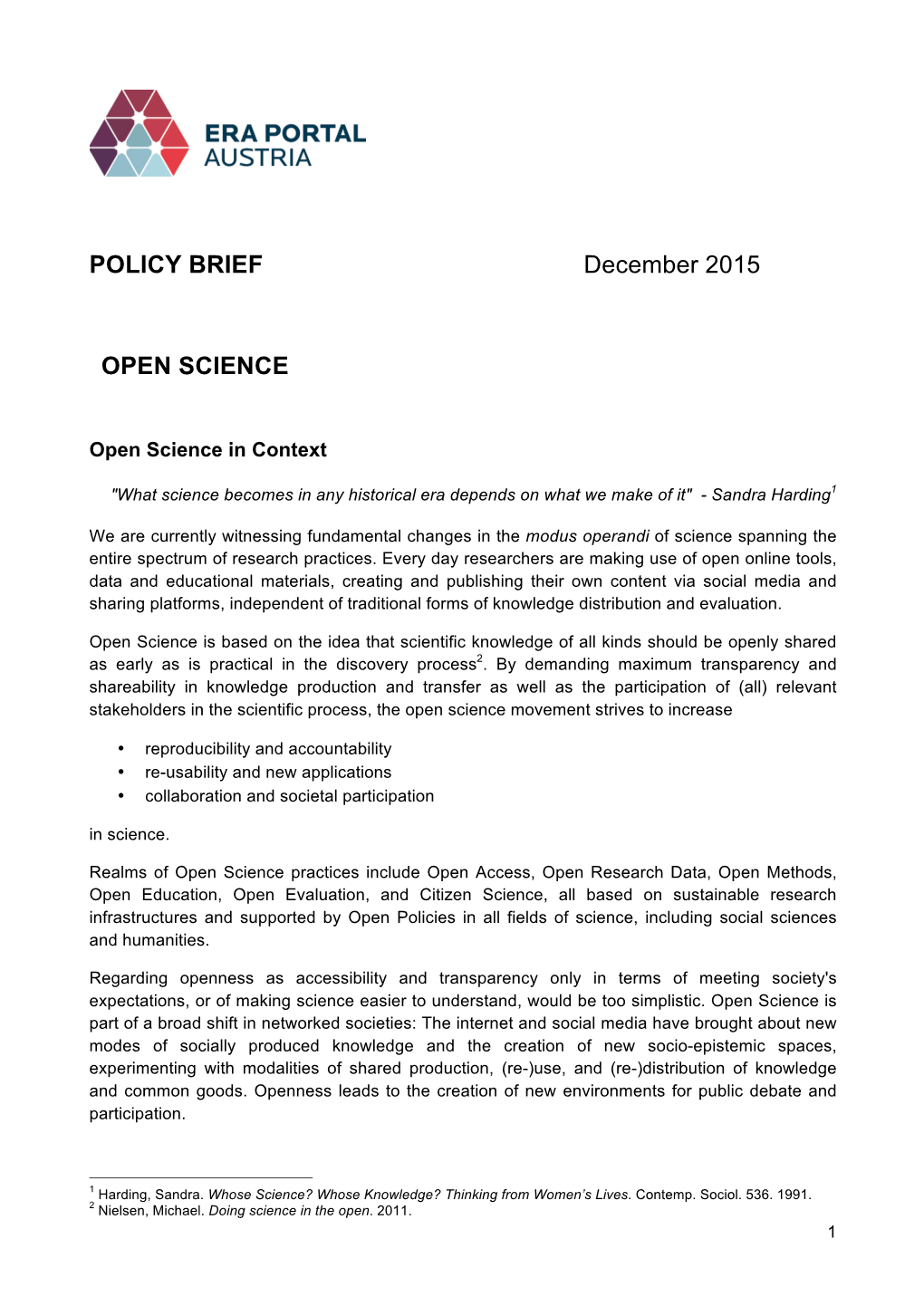 POLICY BRIEF December 2015